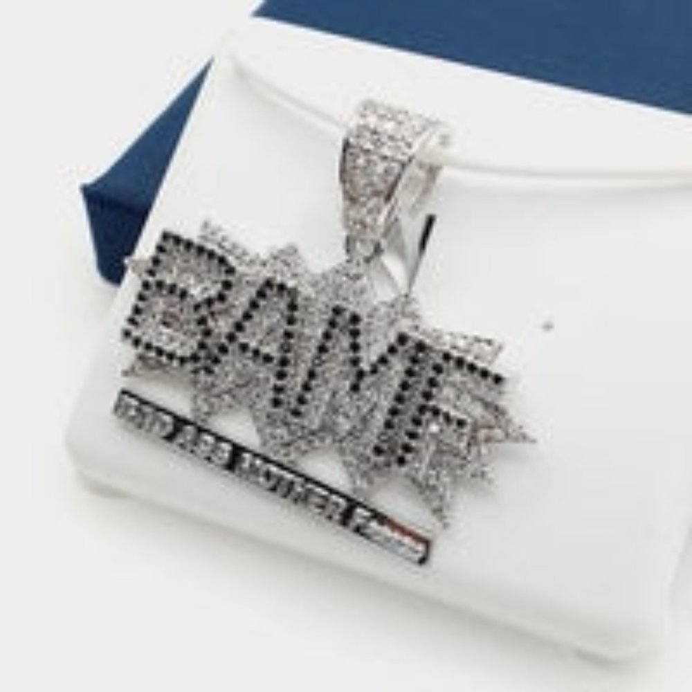 Silver Plated CZ Pendant,